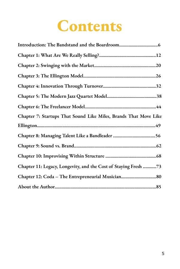 Swing, Don't Shout contents page